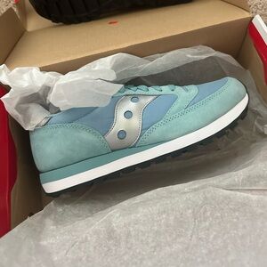 Saucony Light Blue and Silver Athletic Shoes